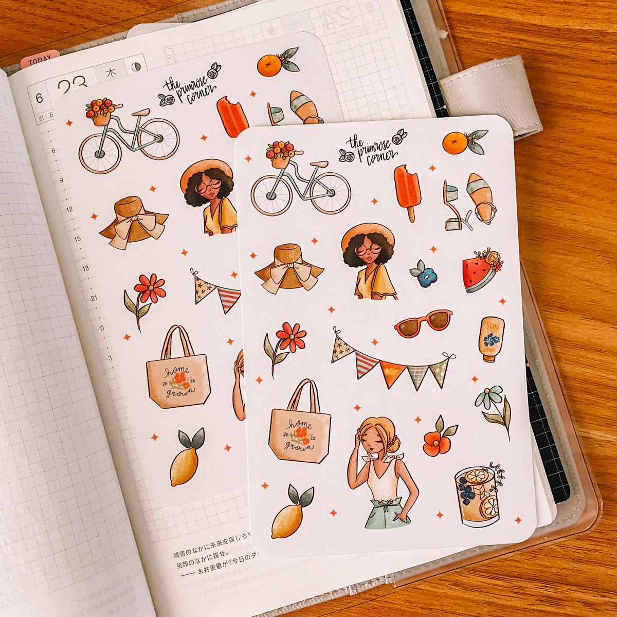 Planning and Journaling Character Sticker Sheet - translucent