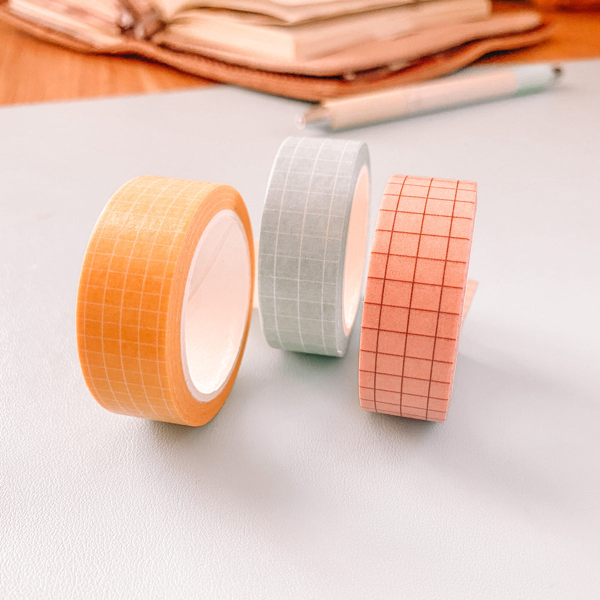 Mint, Yellow, Tan Grid Washi Tape Set - Set of 3 - Original Design – The  Primrose Corner