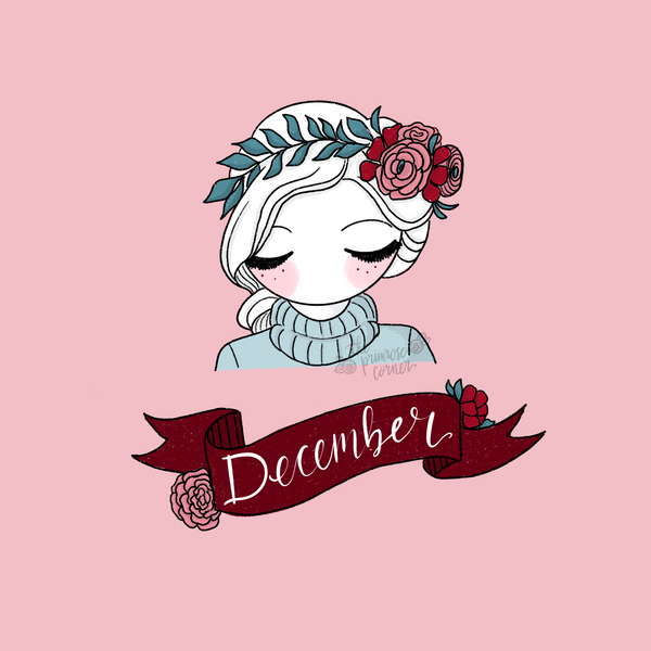 December Girl Illustration