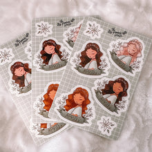 Load image into Gallery viewer, April Girl Sticker Sheet - Daisies - Monthly Birth Flower Collection