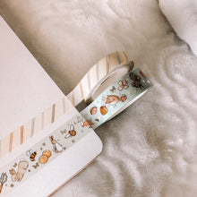 Load image into Gallery viewer, Spring Rabbit inspired washi tape set with Silver Holographic Foil