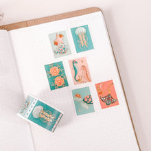 Load image into Gallery viewer, Seas The Day STAMP washi tape with Gold Foil - Original Design