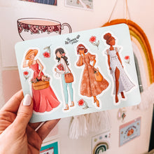 Load image into Gallery viewer, Summer in France Characters Sticker Sheet - Summer in France Collection - Vinyl Stickers