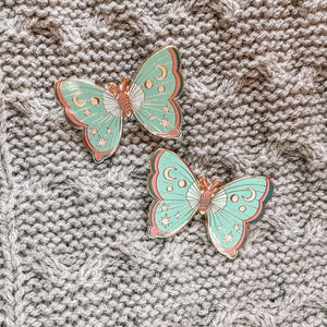 Celestial Moth Pin - GLOW IN THE DARK - Celestial Collection