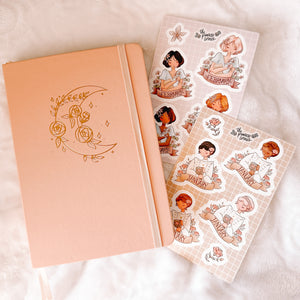 January + February Monthly Girls Notebook Bundle