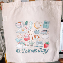 Load image into Gallery viewer, It&#39;s the Small Things Tote Bag - Shops Collection - Organic Cotton