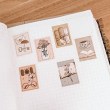 Load image into Gallery viewer, Light Academia STAMP washi tape with Gold Foil - Part of the Light Academia collection
