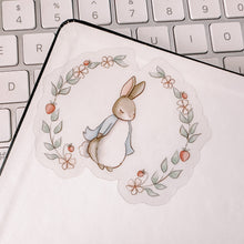 Load image into Gallery viewer, Watercolor Spring Rabbit Vinyl Sticker Decal - Clear