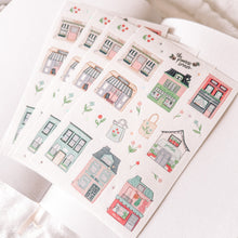 Load image into Gallery viewer, Shops Holographic Silver FOIL journaling sticker sheet - translucent stickers - Shops Collection