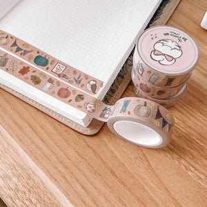 Sweater Weather washi tape with Gold Foil - Autumn Washi Tape - Ghost Art - Part of the Sweater Weather collection