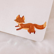 Load image into Gallery viewer, Autumn and Winter Fox journaling sticker sheet - translucent stickers - Journaling Sticker Collection