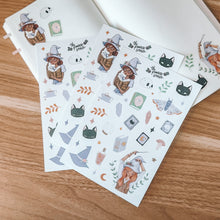Load image into Gallery viewer, Witch Holographic FOIL journaling sticker sheet - translucent stickers - Witchy Vibes Collection