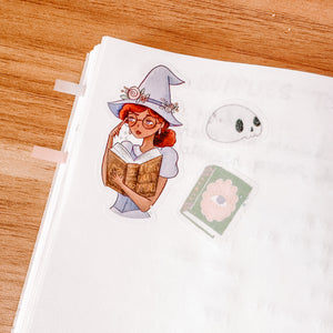 Witch Holographic FOIL journaling sticker sheet - translucent stickers - Witchy Vibes Collection