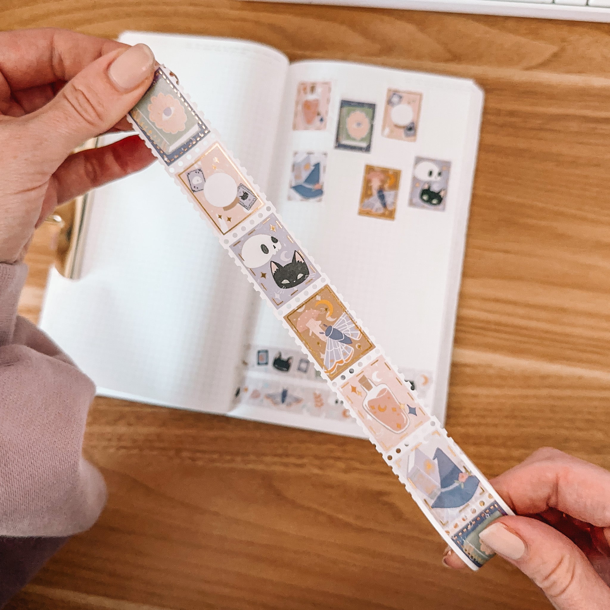 A Cute Sticky Notes Set With Washi Tape And Photo Corners Happy