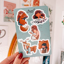 Load image into Gallery viewer, Cozy Woodland Characters Sticker Sheet