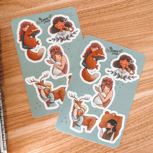 Cozy Woodland Characters Sticker Sheet