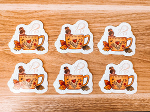 Tea Bath CLEAR Vinyl Sticker Decal - Illustrated Collection