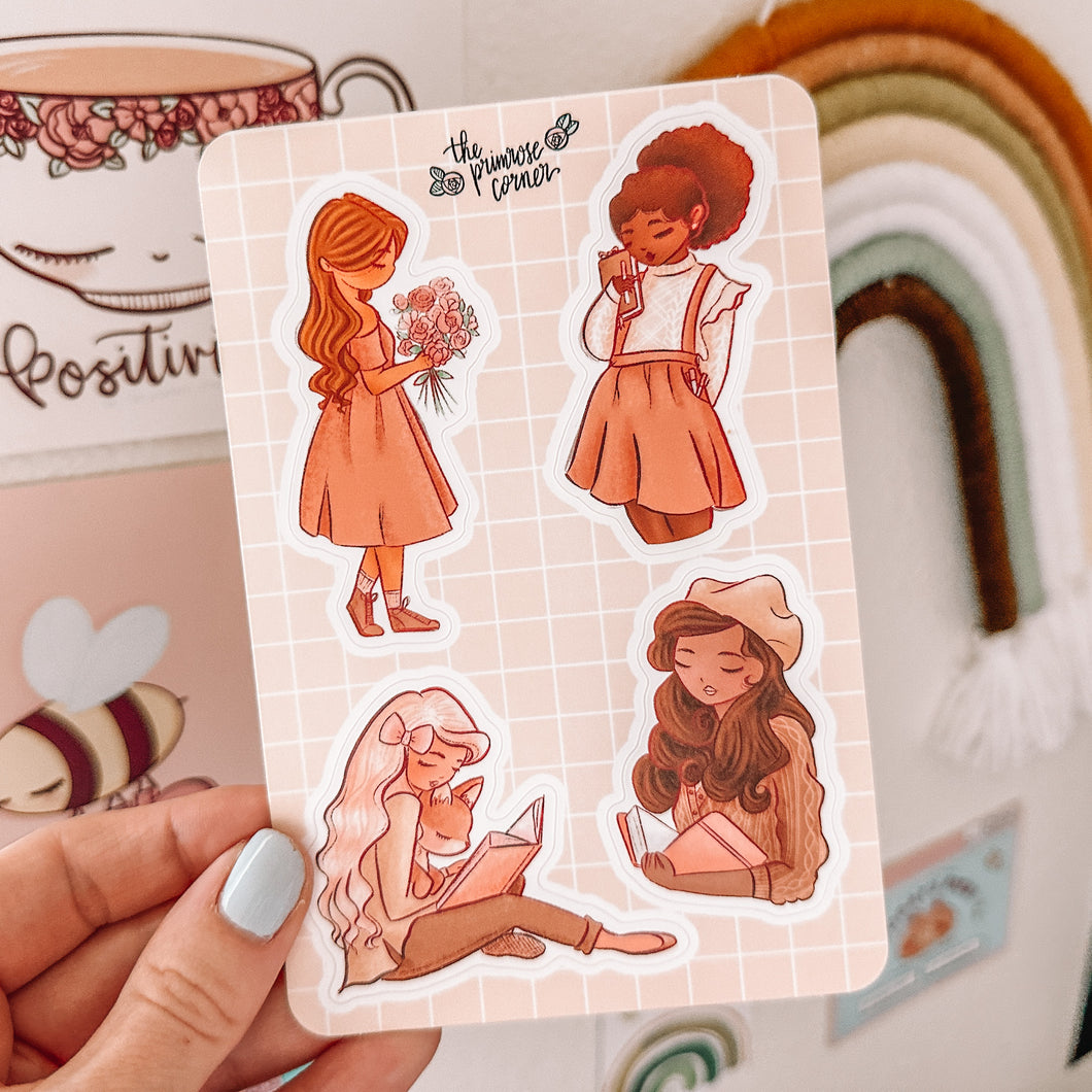 Planning and Journaling Characters Sticker Sheet