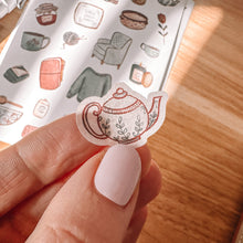 Load image into Gallery viewer, Hygge Home journaling sticker sheet - translucent stickers