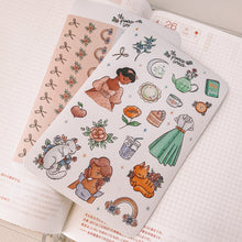 Load image into Gallery viewer, Spring Cottage journaling sticker sheet - Restocked - translucent stickers