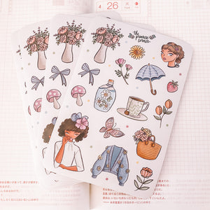 Spring is Here journaling sticker sheet - Restocked - translucent stickers