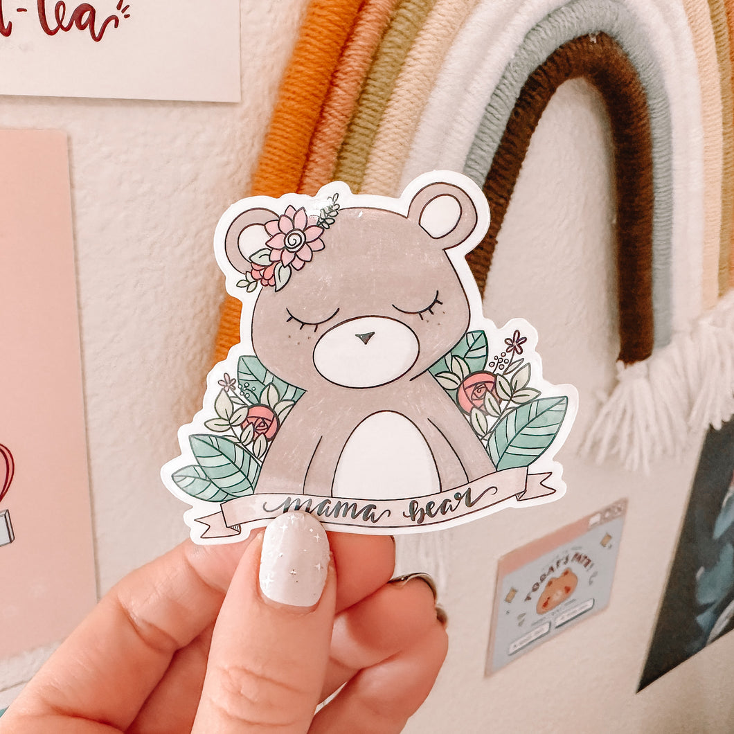 Mama Bear Vinyl Sticker Decal - Illustrated Collection