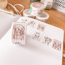 Load image into Gallery viewer, Girls 2.0 STAMP washi tape with Silver Foil - Original Design