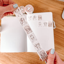 Load image into Gallery viewer, Girls 2.0 STAMP washi tape with Silver Foil - Original Design