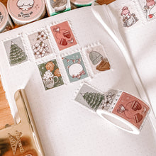 Load image into Gallery viewer, Winter STAMP washi tape with Silver Foil - Original Design