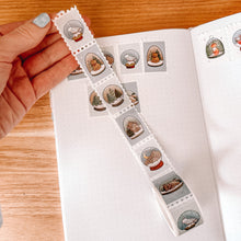 Load image into Gallery viewer, Snow Globe 1.0 STAMP washi tape with Silver Foil - Original Design