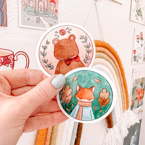 Cozy Bear Vinyl Sticker Decal - Illustrated Collection