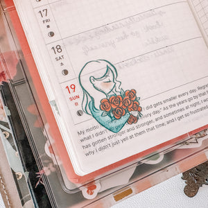 Spring Girls journaling sticker sheet - Hello Spring Collection - translucent stickers