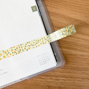 Yellow Flowers with Gold Foil Washi Tape - Original Design