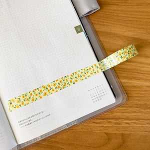 Yellow Flowers with Gold Foil Washi Tape - Original Design