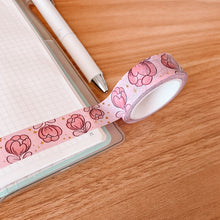 Load image into Gallery viewer, Pink Flowers with Gold Foil Washi Tape - Original Design