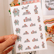 Load image into Gallery viewer, Reading Character Sticker Sheet - translucent stickers
