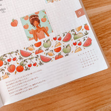 Load image into Gallery viewer, Fruit with Gold Foil Washi Tape - Original Design
